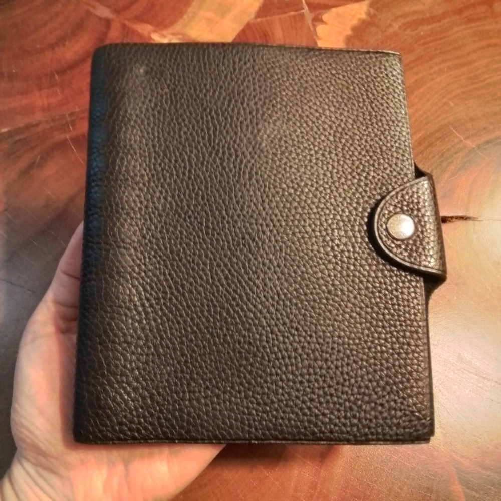 Hermes Ulysse PM Mini Notebook Cover In Togo Calfskin Leather Noir - Picture 8 of 16